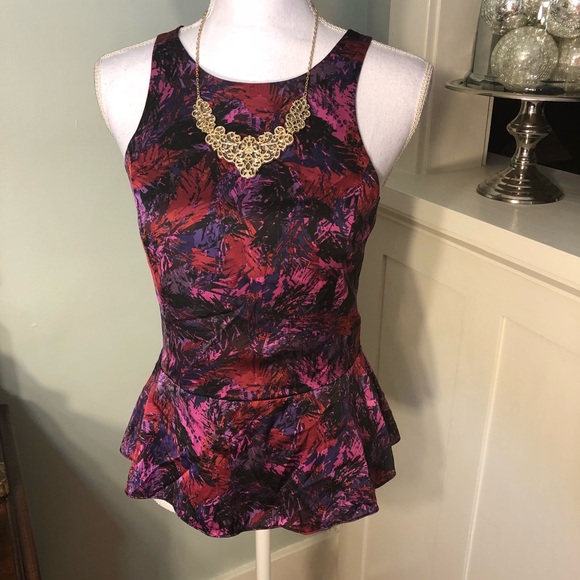 Express Tops - Express Peplum Dress Shirt Blouse Tank Top